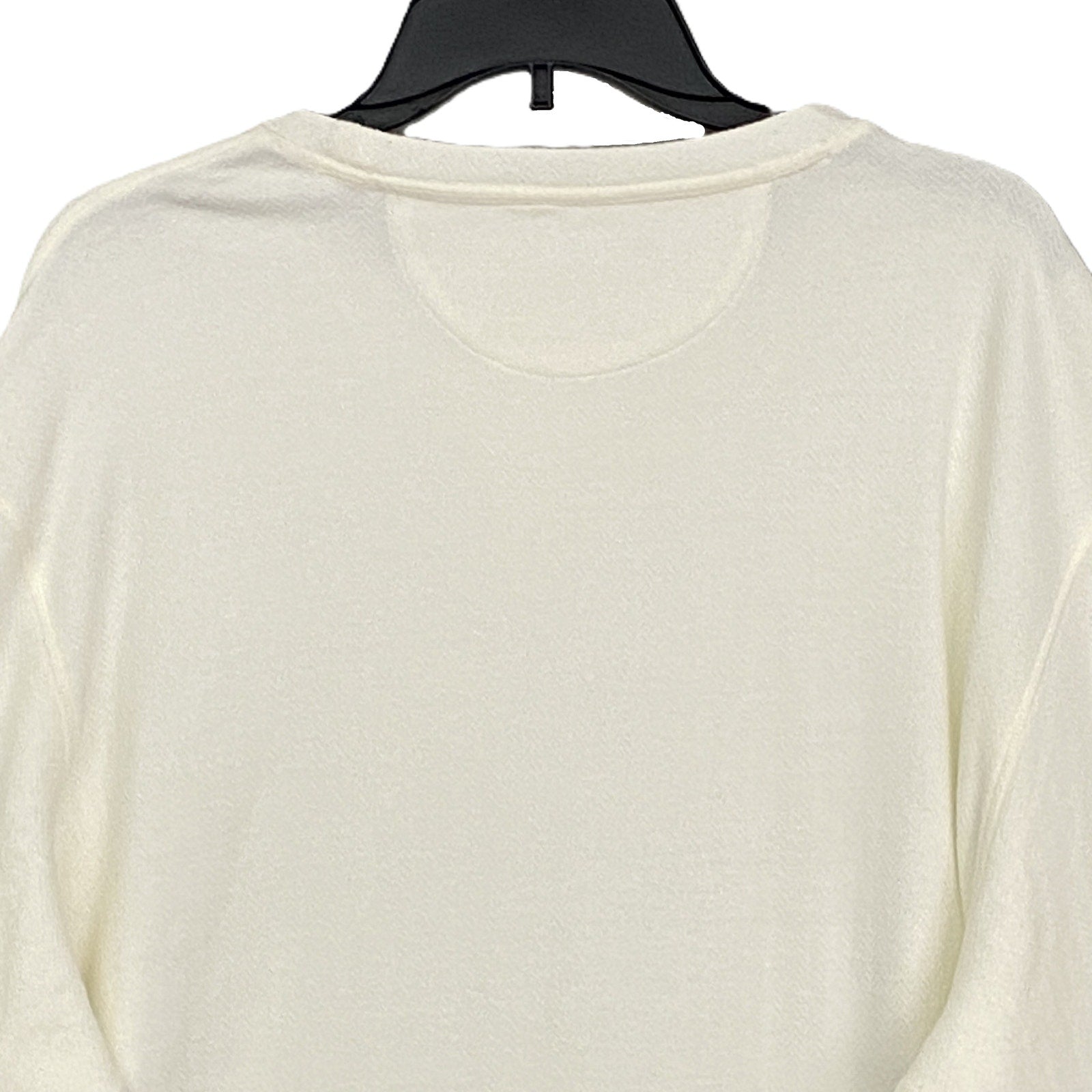 Daniel Cremieux Mne's XXL Long Sleeve Crew Neck T-Shirt Solid Cream