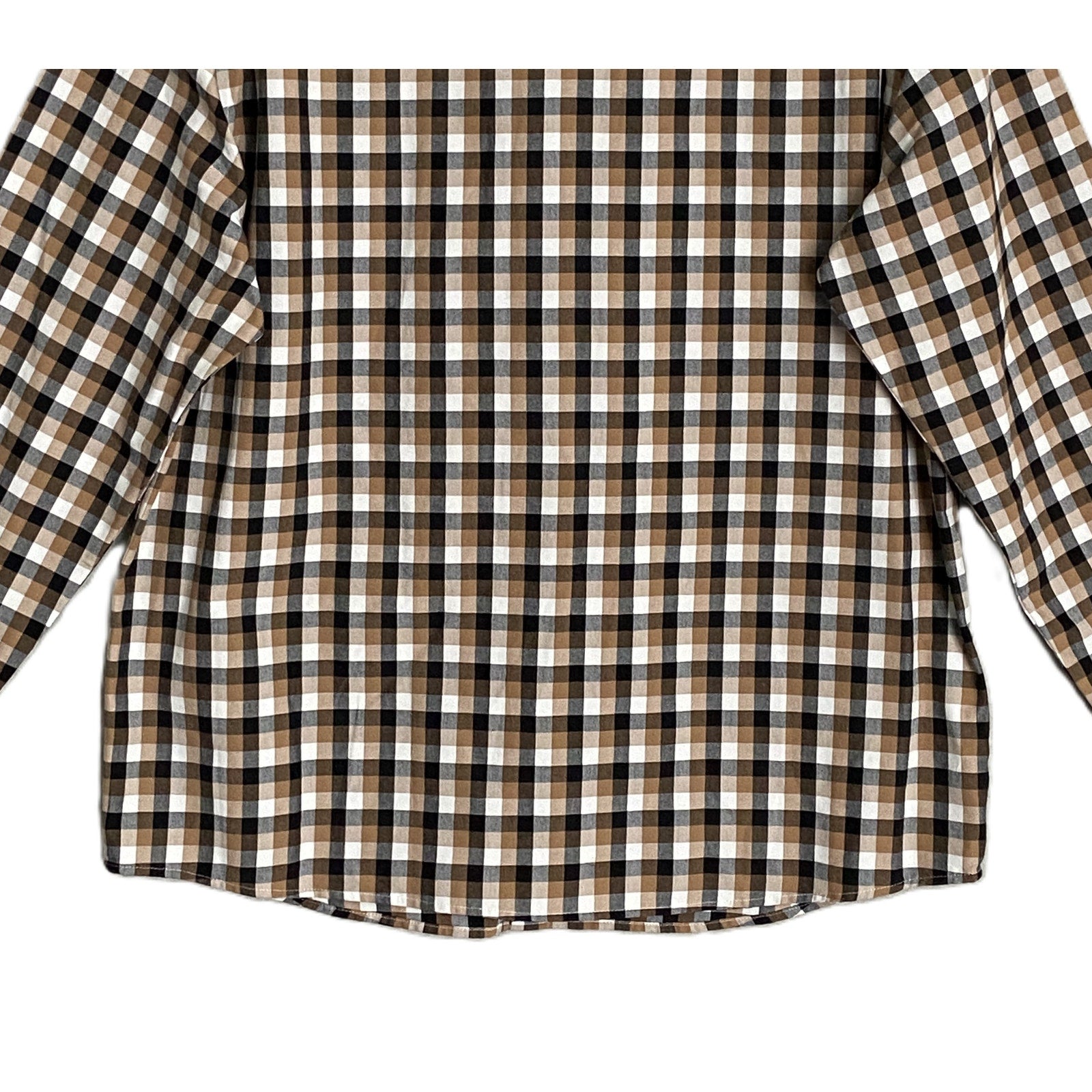 Boss Men's XL Regular Fit Long Sleeve Button-Down Shirt Gingham Print