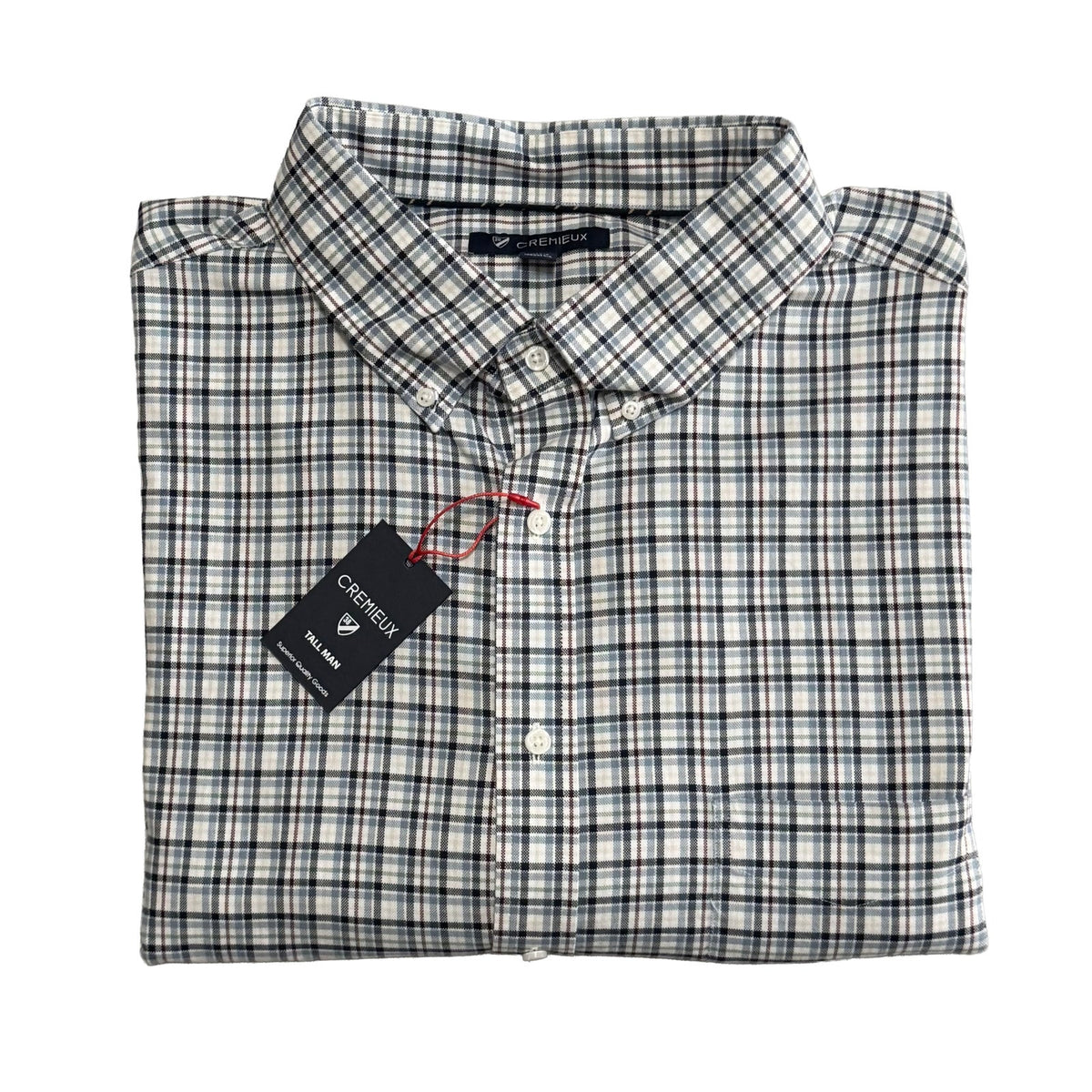 Daniel Cremieux Dress Shirt Men's 3XT Big & Tall Button-Down Stretch Check