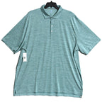 Johnnie-O Polo Shirt Men's 4XLT Big & Tall Short Sleeve Stretch Blue Stripe
