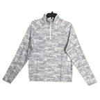 Johnnie-O 1/4 Zip Pullover Men's Small Lightweight Stretch Fabric Gray Camo