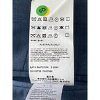 Armani Exchange Dress Pant Men's 30W Flat Front Raw Hem Stretch Wool Blue