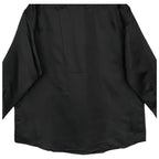 Geoffrey Beene Men's XL 17-17.5 32/33 Satin Stretch Dress Shirt Solid Black