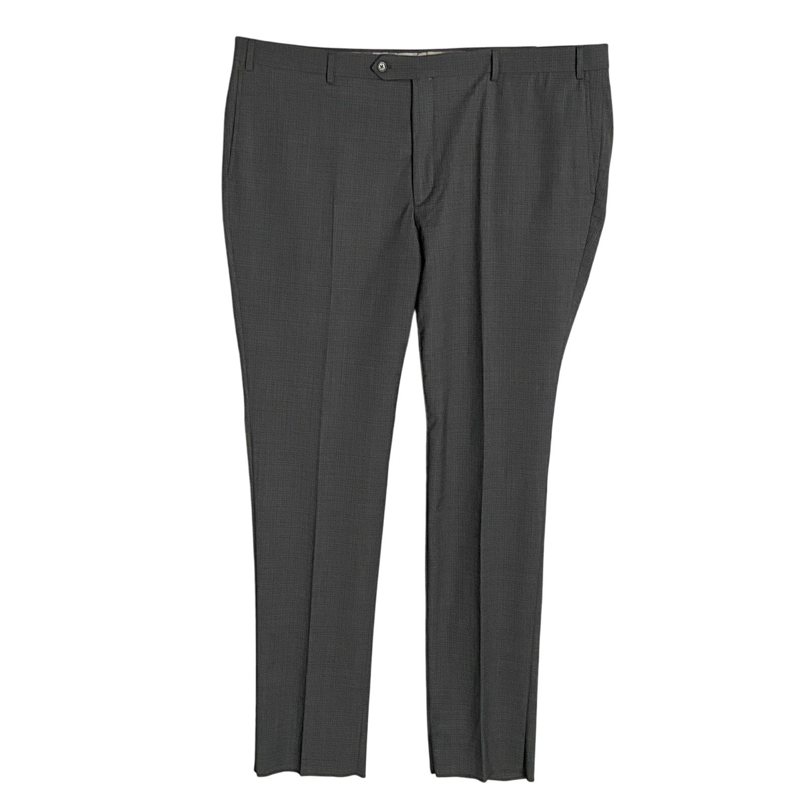 Daniel Cremieux Dress Pant Men's 46R Traveler Raw Hem Comfort Waistband Grey