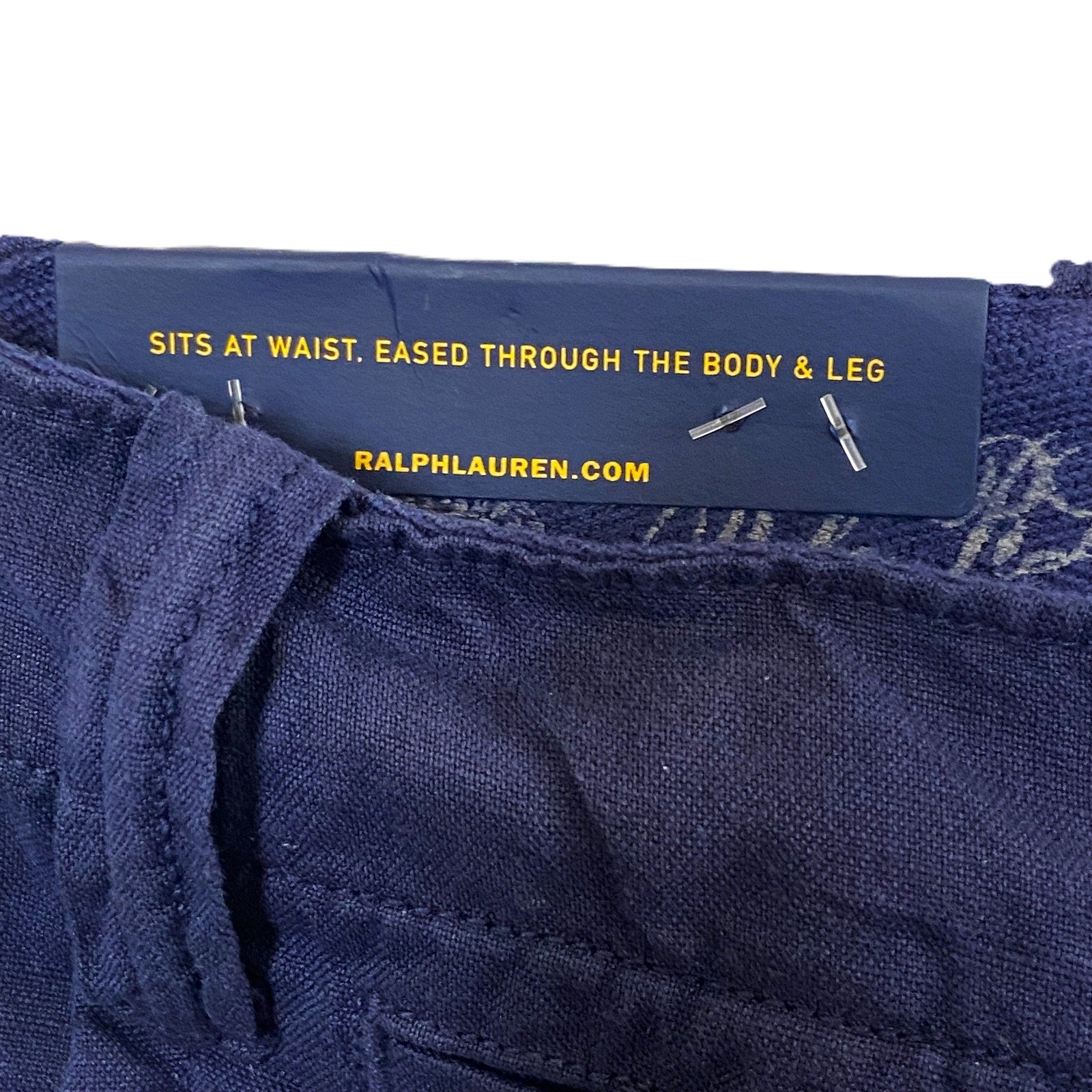 Polo Ralph Lauren Shorts Men's 30W Classic Fit Linen Blend Flat Front Navy