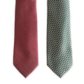 Perry Ellis Portfolio Men's Ties Lot of 2 Red Bartolle Mini & Green Mackin Geo