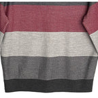 Daniel Cremieux Pullover Sweater Men's XL Fine Merino Wool Gray Burgundy