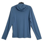 Michael Kors Polo Hoodie Shirt Men's Large Pima Cotton Stretch Ocean Blue