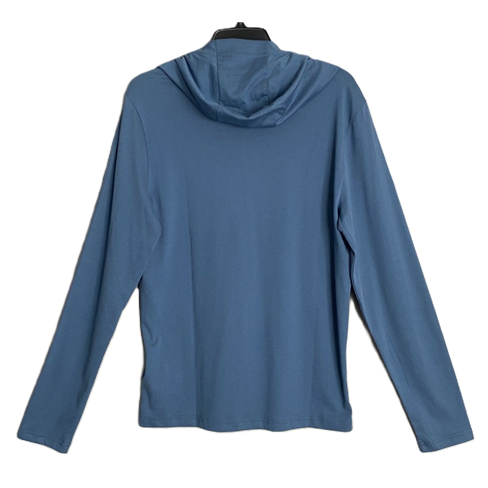 Michael Kors Polo Hoodie Shirt Men's Large Pima Cotton Stretch Ocean Blue