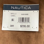 Nautica Men's 38 Regular Corduroy Sport Coat Modern Fit Camel Brown