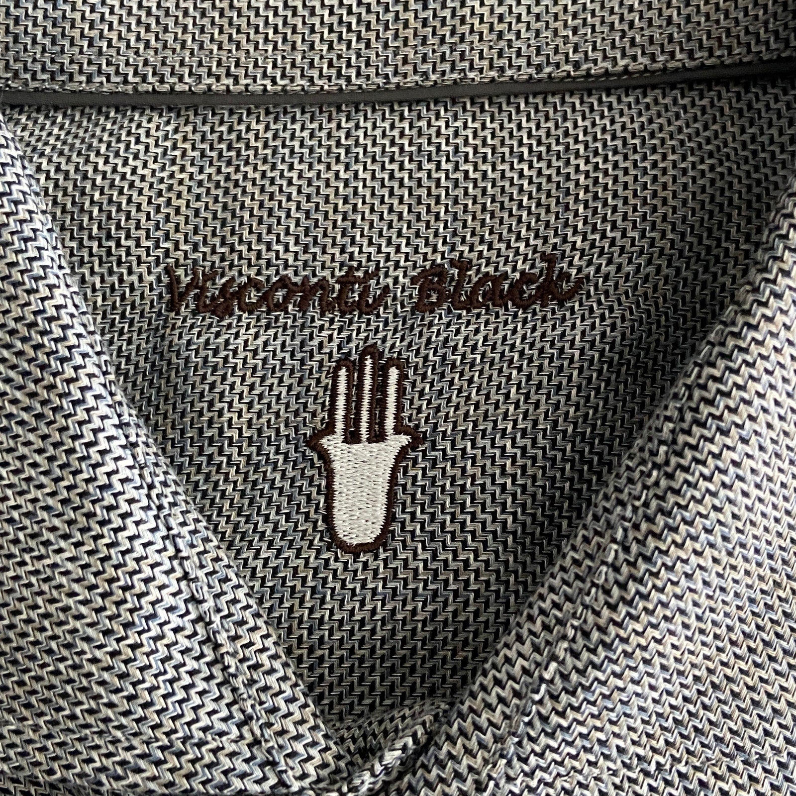 Visconti Black Men's XL Organic Cotton Long Sleeve Button Up Shirt Charcoal