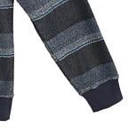 Quiksilver Pullover Hoodie Long Sleeve Men's Small Drawstring Blue Stripe
