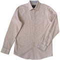 Johnston & Murphy Shirt Men's Small Button-Up Shirt Linen Blend Pink Check