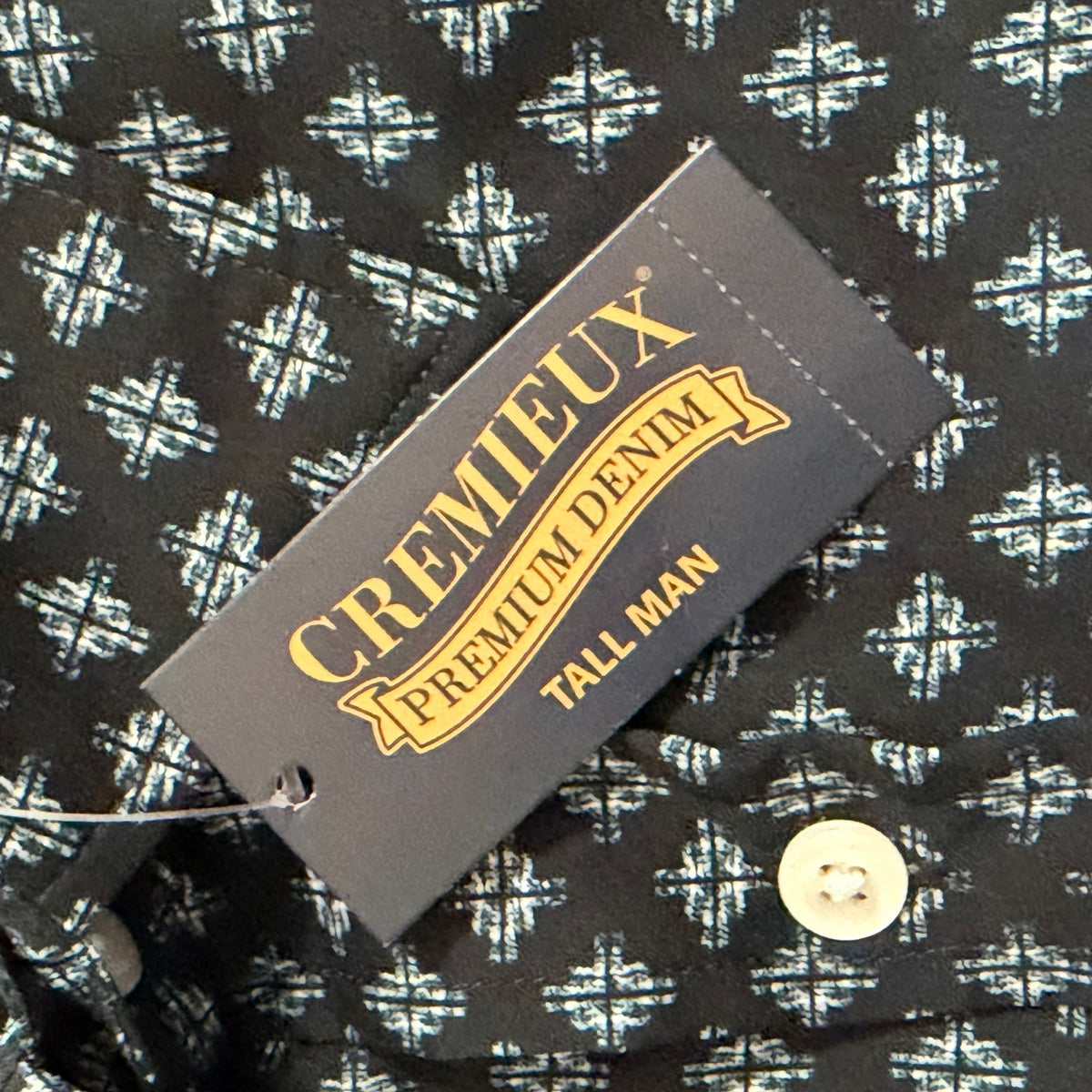 Daniel Cremieux Premium Denim Men's LT Long Sleeve Shirt Stretch Navy Blue