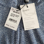 Quieti 1/4 Zip Pullover Men's XXL Mock Neck Stretch Fabric Blue