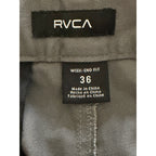 RVCA Week-End Pant Men's 36"x32" Straight Fit Stretch Fabric Smoke Gray