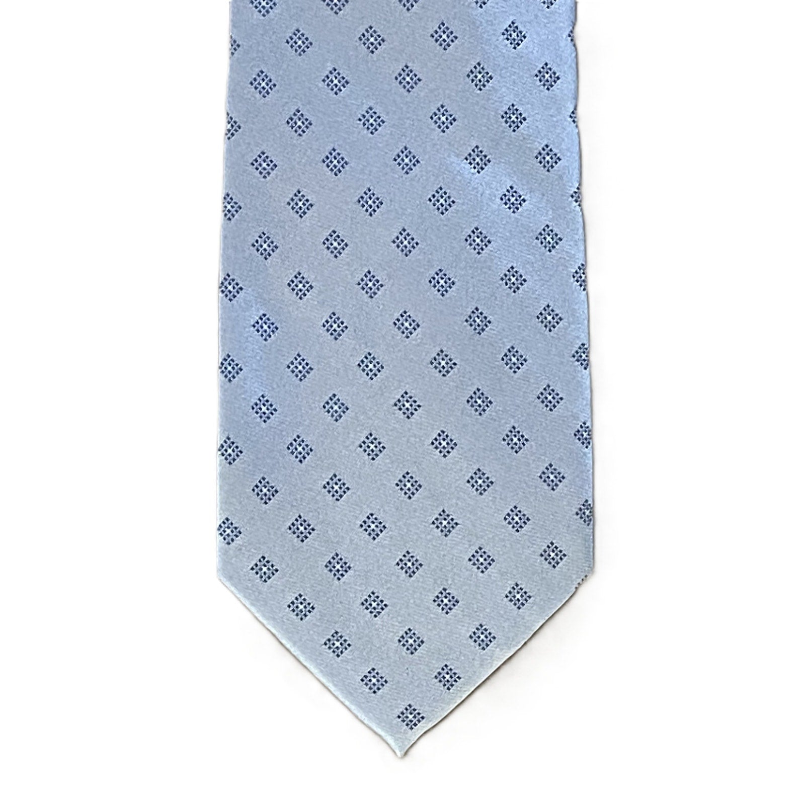 Calvin Klein Necktie Silk Blend Classic Width and Length Blue Geo