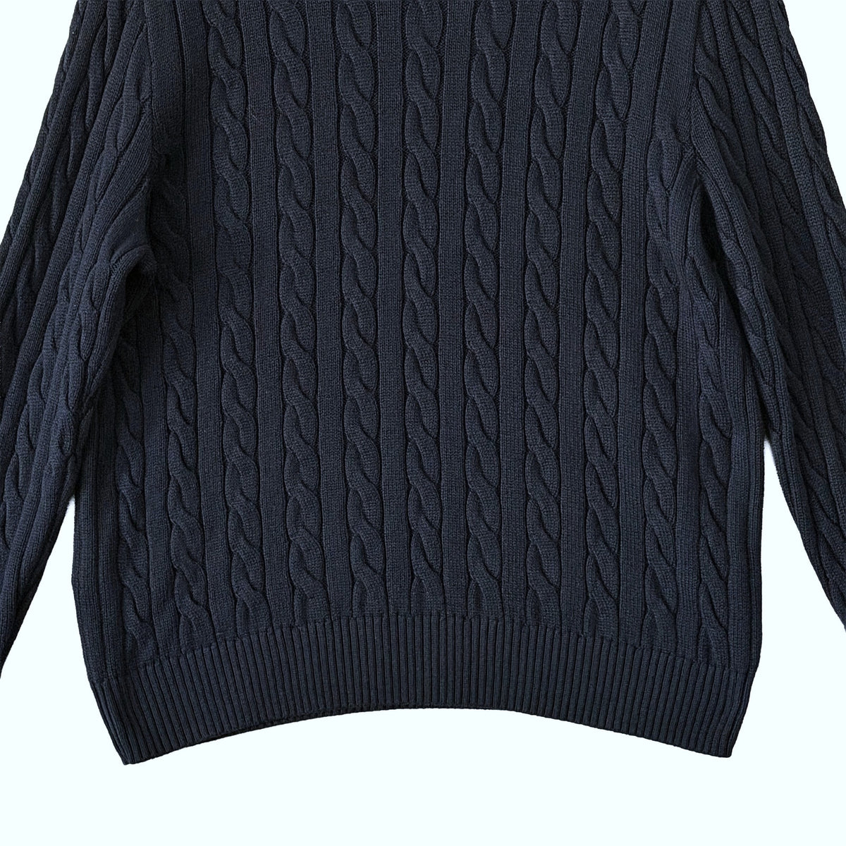 Polo Ralph Lauren Cable-Knit Sweater Men's 2XB Big & Tall Cotton Dark Blue