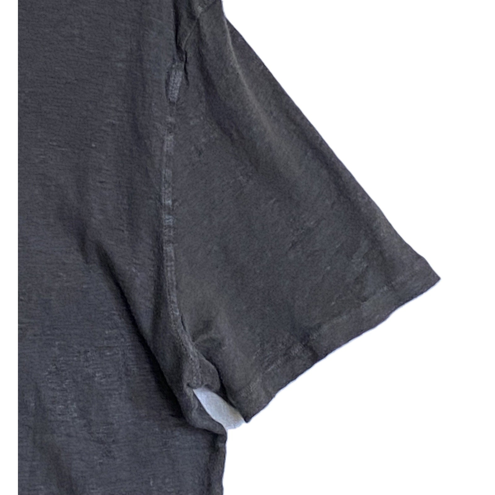Faherty Polo Shirt Men's XL Reserve Short Sleeve Linen Washed Black