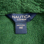 Nautica Plush Fleece Robe Men's One Size Pockets Tidal Green NWT
