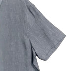 Michael Kors Linen Shirt Men's XXL Slim Fit Short Slv Button-Down Chambray