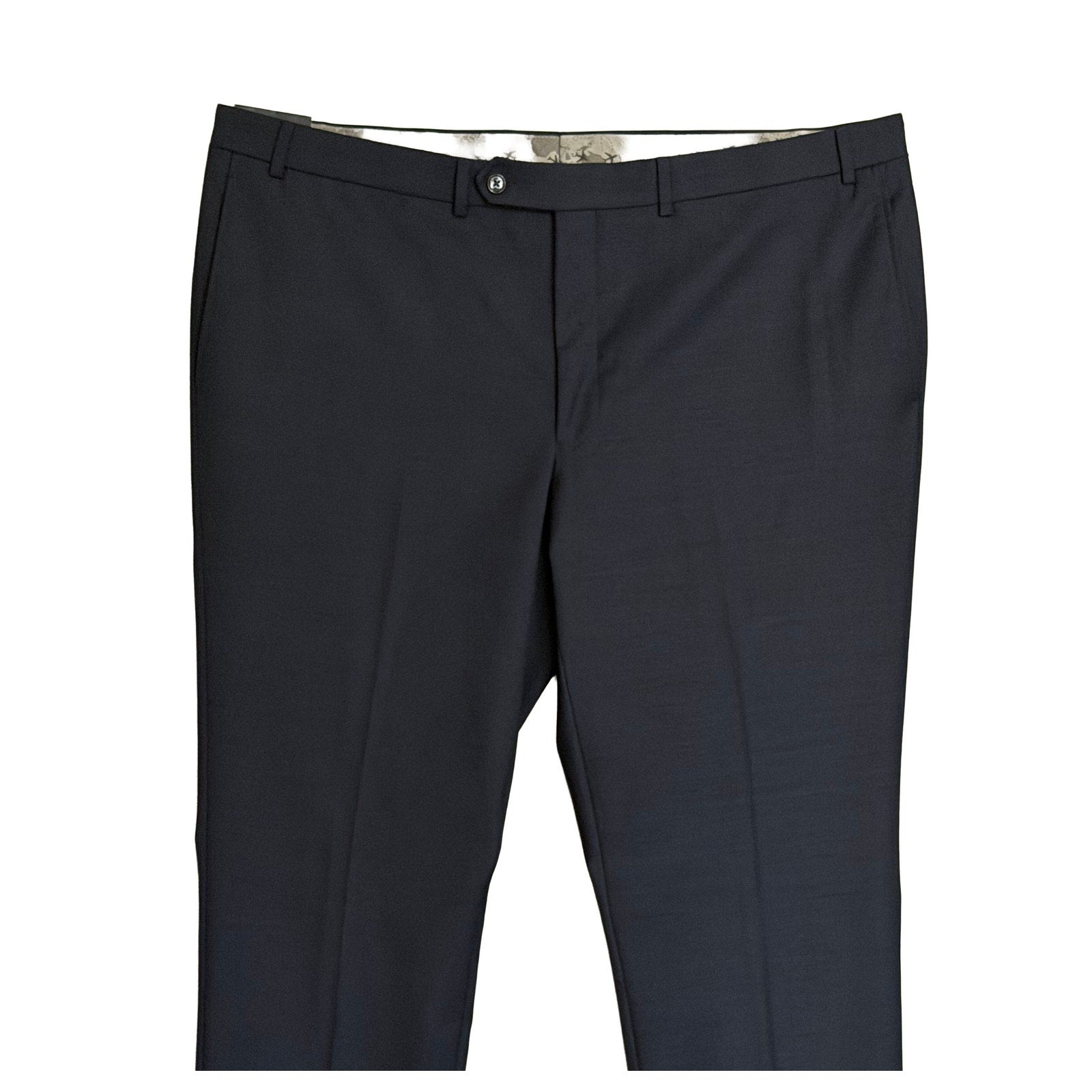 Daniel Cremieux Dress Pant Men's 44R Traveler Raw Hem Comfort Waist Navy