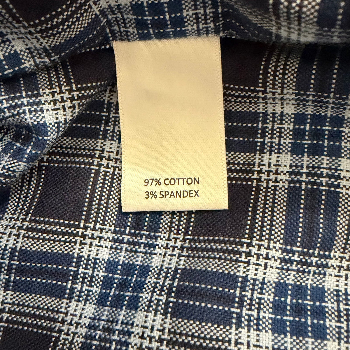 Daniel Cremieux Dress Shirt Men's 4XB Big & Tall Button-Down Stretch Dark Navy Plaid