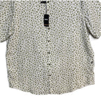 Boss Shirt Men's 3XL Big & Tall Short Slv Stretch Linen Shirt Green Floral