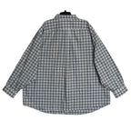 Roundtree & Yorke Performance Dress Shirt Men's 4XB LS Big & Tall Blue Plaid
