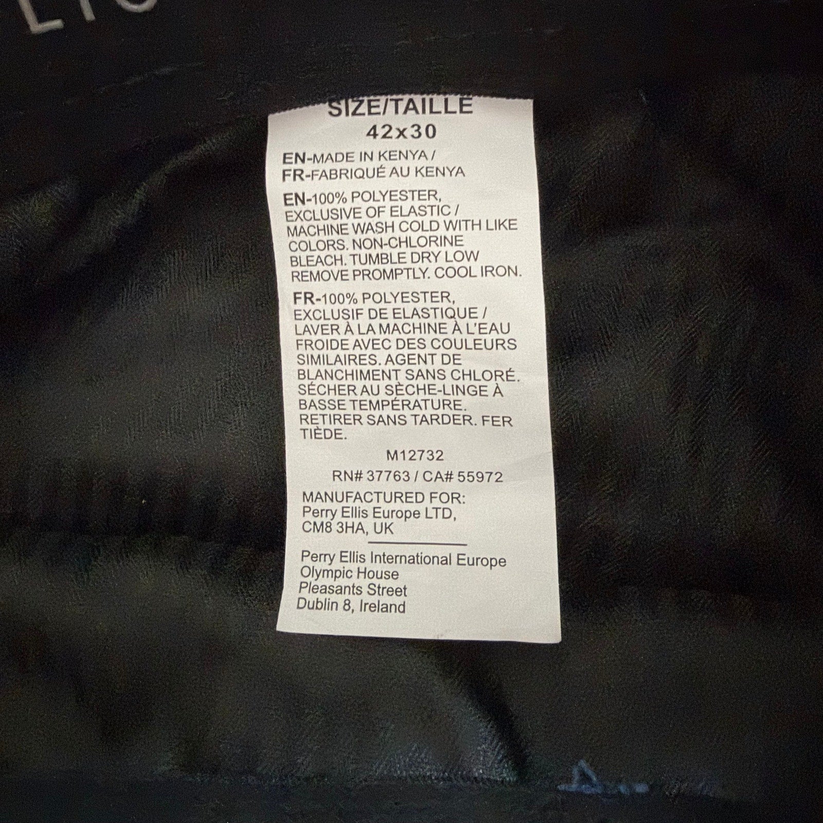 Perry Ellis Portfolio Pants Men's 42"x30" Dress Pants Modern Fit Indigo