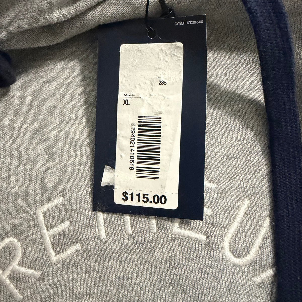 Daniel Cremieux Logo Hoodie Men's XL Drawstring Hood Grey Heather