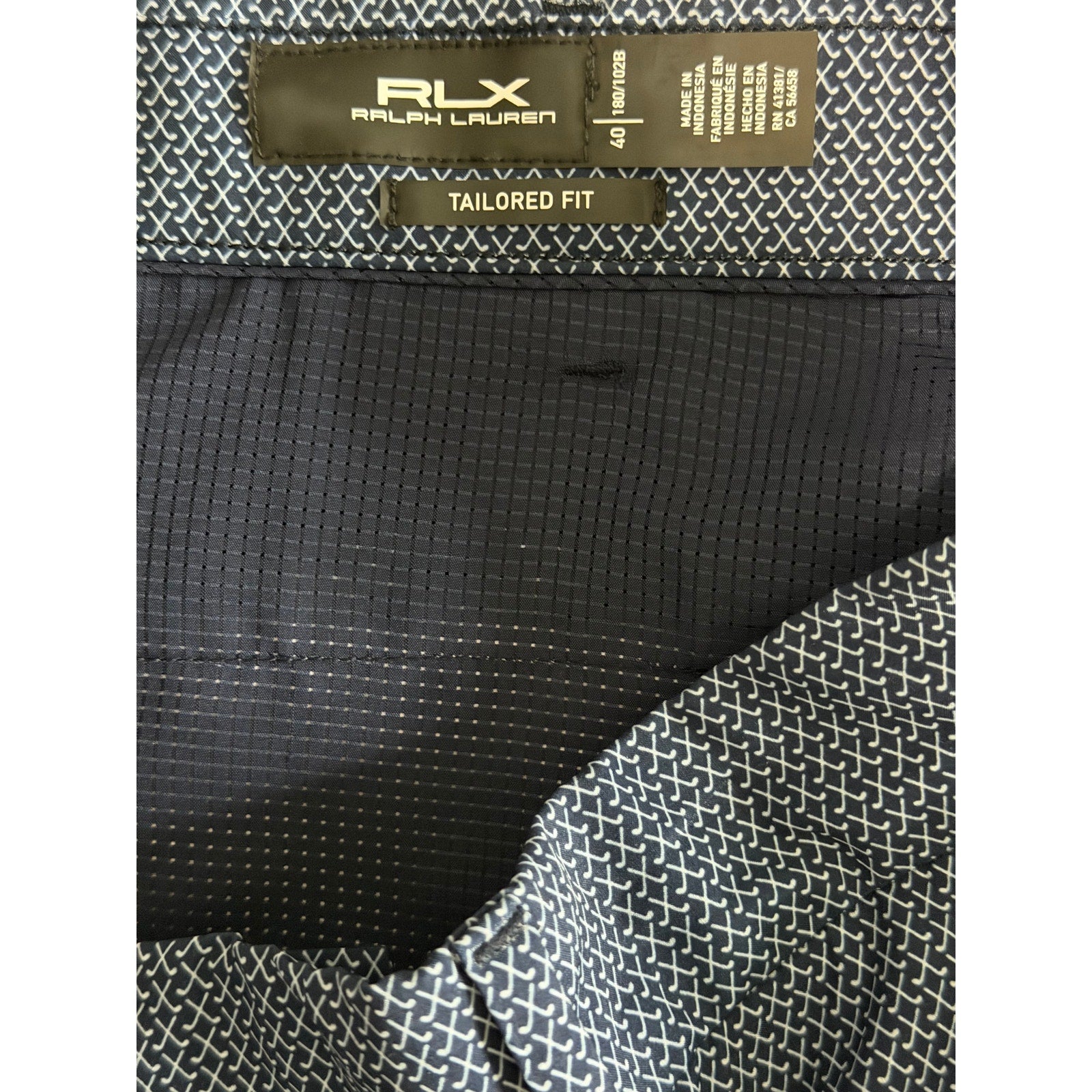 Ralph Lauren RLX Golf Shorts Men's 40W Tailored Fit Woven Navy Blue
