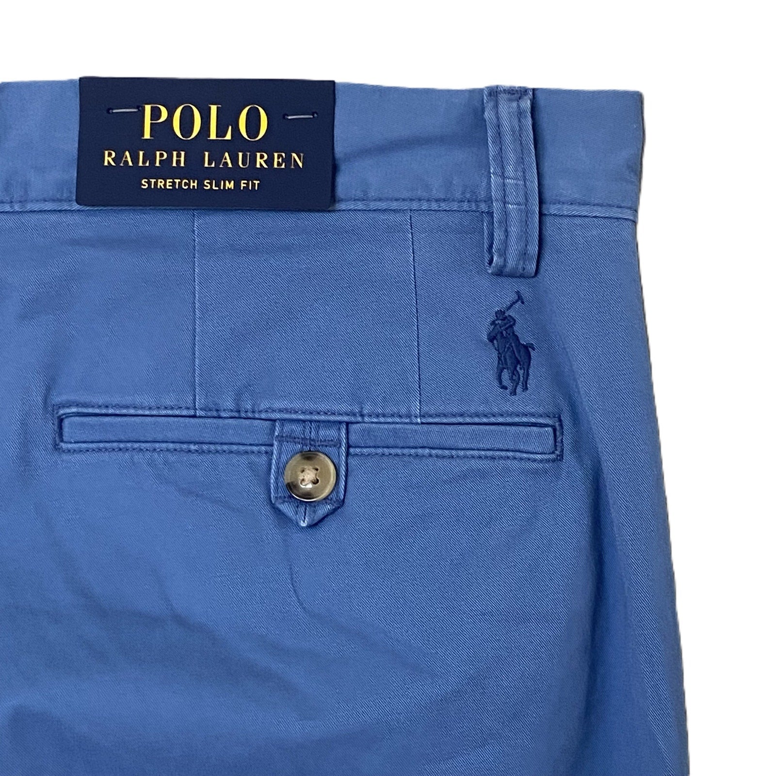 Polo Ralph Lauren Pants Men's 32x34 Slim Stretch Cotton Twill Chino Blue
