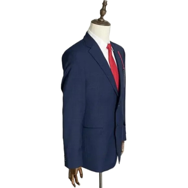 Tommy Hilfiger Suit Jacket Men's 40L THFlex Adams Wool Blend Blue Check NEW