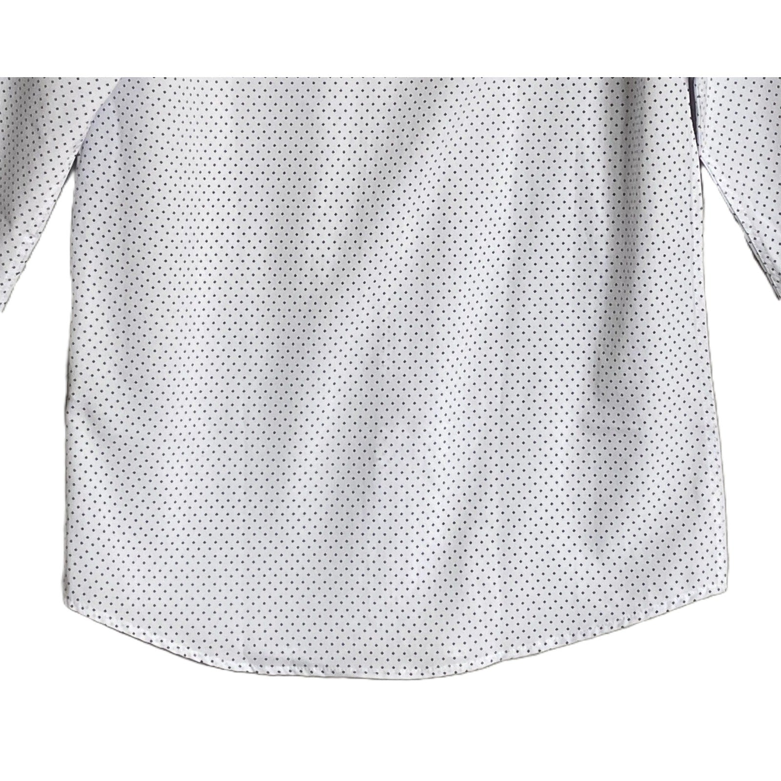 Nautica Dress Shirt Men's 14-14.5 32/33 Performance Slim Fit White Diamond