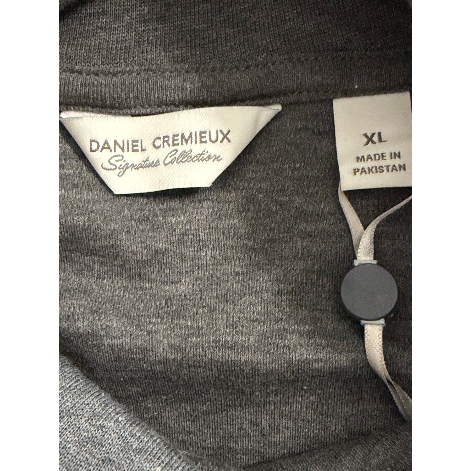 Daniel Cremieux Turtleneck Shirt Signature Solid Interlock Men's XL Grey