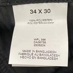 Kenneth Cole Dress Pant Men's 34x30 Slim Fit Stretch Gabardine Solid Black