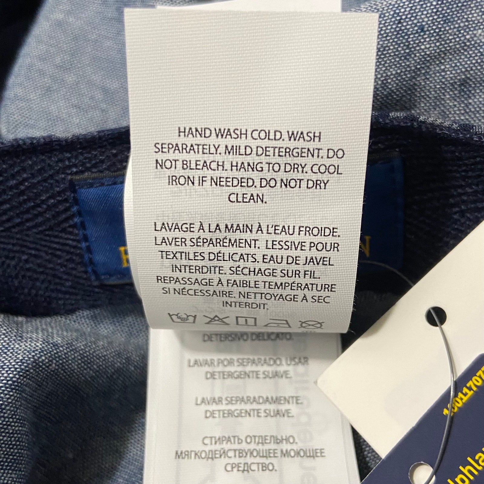 Polo Ralph Lauren Cap Men's One Size Flat Cap Driver's Cap Navy Blue Plaid