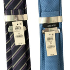 Alfani Tie Lot of 2 Classic Width Length Blue Fendley Mini Plum Earl Stripe