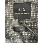 Armani Exchange Dress Shirt Men's Small Slim Fit Stretch Sage Diamond
