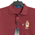Polo Ralph Lauren Polo Shirt Men's Medium Polo Bear Custom Slim Fit Red