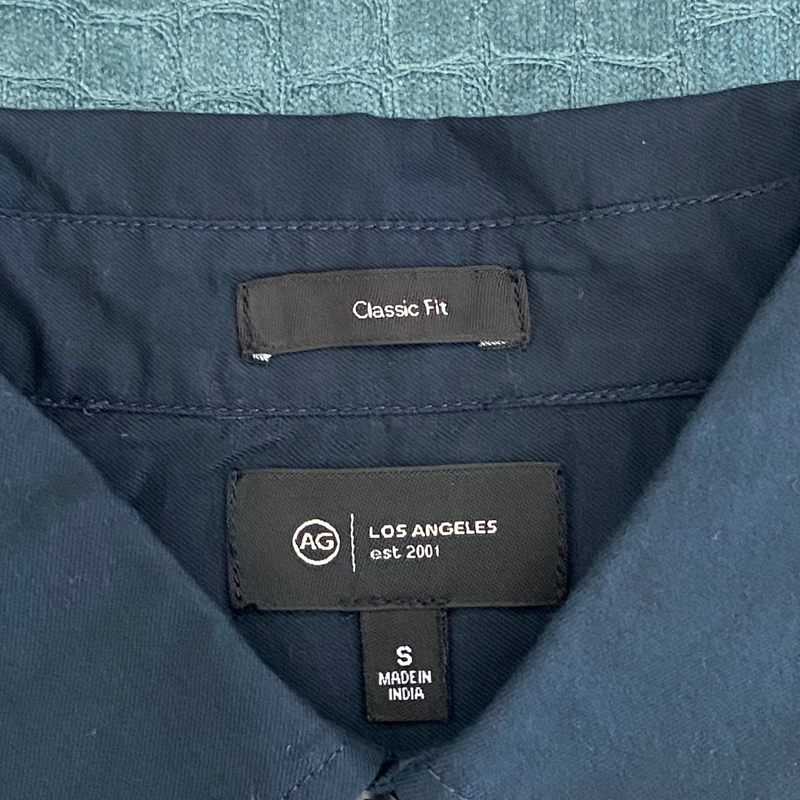 AG Los Angeles Shirt Men's Small Classic Fit Aiden Long Slv Button-Up Blue