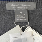 Daniel Cremieux V-Neck Sweater Men's XL Pima Cotton Cashmere Blend Gray