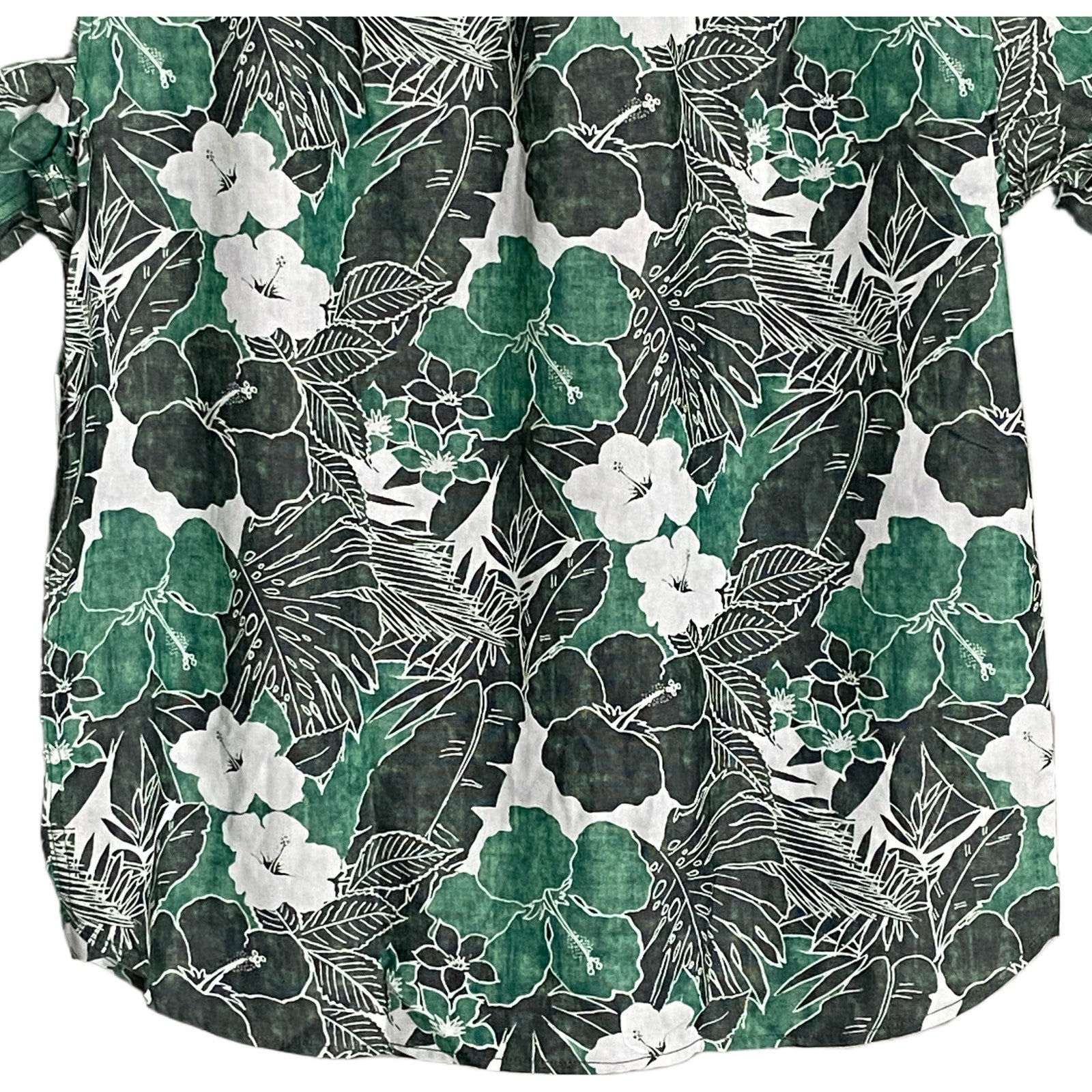 Tommy Bahama "The Coconut Point" Men's Large Shirt Floral Viridian Pine