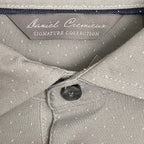 Daniel Cremieux Polo Shirt Men's XL Long Sleeve Pima Cotton Lt Grey Heather