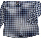 Daniel Cremieux Dress Shirt Men's 4XB Big & Tall Button-Down Stretch Dark Navy Plaid