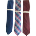 Perry Ellis Portfolio Necktie Lot of 3 Classic Width/Length Blue, Plaid, Red