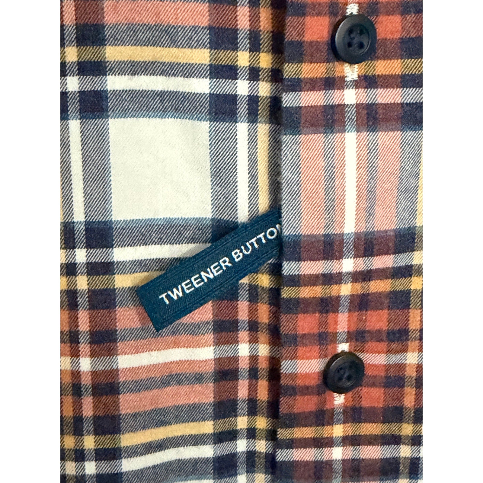 Johnnie-O Knick Performance Men's Medium Flannel Button-Down Shirt Pumpkin