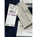 Perry Ellis Portfolio Pant Men's 32"x30" Modern Fit Flat Front Passion Blue