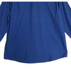 Nautica Dress Shirt Men's XL 17-17.5 34/35 Performance Slim Fit Blue Geo